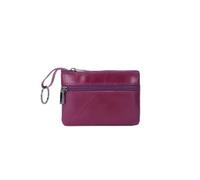Mini Multi-colore del Cuoio Genuino Piccola Borsa Della Moneta Luce Strato Superiore Della Pelle Bovina Cerniera Caso Chiave Solido Moneta, viola 2, Taglia unica
