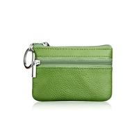 Mini Multi-colore del Cuoio Genuino Piccola Borsa Della Moneta Luce Strato Superiore Della Pelle Bovina Cerniera Caso Chiave Solido Moneta, Verde, Taglia unica