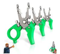 Mini Multi-tool Wire Stripper, Portable 6-in-1 Electrician Multi-tool with Wire Cutter, Crimper, and Cable Stripper, Adjustable Wiring Pliers for Home Repair & Electrical Work (3Pcs)