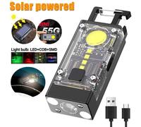 Mini multifunzionale portatile LED COB torcia portachiavi 800LM USB ricaricabile luci di lavoro pesca all'aperto lanterna da campeggio