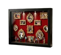 Mini Museo Cornice Foto Personalizzata - Kit Cornice Con 11 Mini Cornici E 8 Statuette, DIY Museum Silhouette Box Con LED, Kit Creativo Per Esporre I Ricordi, Regalo San Valentinos Per Lei & Lui