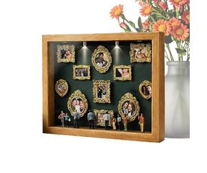 Mini Museo Fai Da Te Scatola Silhouette, Cornice Con Scatola Ombra Con Faretto, Set Multifunzionale Di Cornici Ombra, Mini Vetrina Interattiva Per Musei Per Matrimoni Compleanni Vacanze Appartamenti