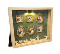 Mini Museo - Scatole silhouette 21,7 x 26,7 x 3,7 cm | Kit di cornice per scatole ombreggiate | Statuette in miniatura per collezionisti di casa, ufficio, camera da , soggiorno, camera da