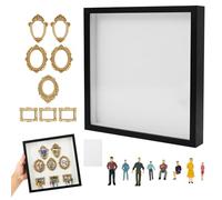 Mini museo silhouette, mini vetrina decorativa per foto con 8 personaggi, set per la casa, ufficio, regalo di compleanno per anniversario, matrimonio, decorazione della casa