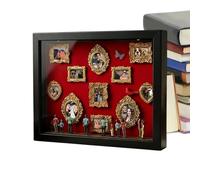 Mini Museum Frames - Wood 31.4x22.7cm, DIY Memory Decor, Light Up Figurines | Photo Display Case For Couples, Adults, Lovers, Family, Friends, Wife, Husband, Home Decoration, Creative Gift Kit