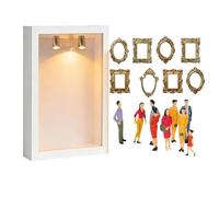 Mini Museum | Wooden Shelf Figure | Mini Museum Figures | for Home Decor DIY Adults Craft Wall Library Room Birthday Christmas