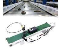 Mini nastro trasportatore con contatore automatico, velocità regolabile, telaio in acciaio inox per esperimenti scientifici e trasporto di piccoli oggetti