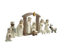 Mini Natività Scultura Figurine Miniature Chiesa Religiosa Desktop Decor