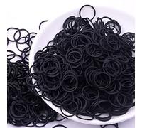 Mini Nero Elastici Gomma Elastici piccoli Morbidi per Bambini Capelli, 1000 Pezzi Treccine Capelli, Acconciatura da Sposa e Fai da te,Nero
