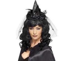 Mini Nero Streghe Cappello Halloween Adulti da Donna Ragazza Costume