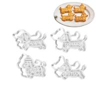 Mini ni Biscotti 4 Pezzi Fai Da Te Facili Da Staccare Alimentari | Formine Da Biscotti A Forma Di Cane Per Festività per Panini Torte Pasticceria Casa Cucina Panetteria Festa Compleanno