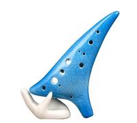 Mini ocarina a 12 fori bianco incrinato ocarina strumento alto C chiave professionale suonare alto chiave AC blu incrinato ocarina