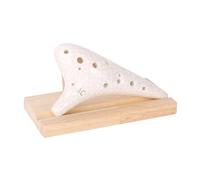 Mini ocarina bianca incrinata contralto C ocarina 12 fori alto C flauto prestazioni fine