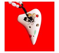 Mini Ocarina Collana A 6 Fori Ciondolo Carino Sei Fori Super Treble F Key SSF Strumento Musicale Ocarina Portatile Ocarina Professionale (Color : 80)