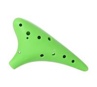 Mini ocarina ocarina in plastica a 12 fori ac alto C chiave in plastica anticaduta professionale 12 fori AC multicolore (verde)
