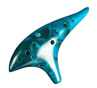 Mini Ocarina Ocarine in ceramica a 12 fori intonazione stabile professionale(Blue)