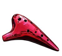Mini ocarina rossa a 12 fori contralto AC entry-level ocarina anti-caduta e infrangibile chiave C