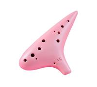 Mini ocarina smerigliata rosa girly 12 fori AC regolabile serie satinata 12 fori AC satinato