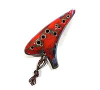 Mini Ocarina Strumento musicale fatto a mano ocarina rossa e blu