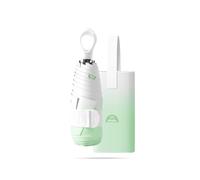 Mini Ombrello da Viaggio Pieghevole Compatto con Manico ad Anello e Borsa Portaoggetti，Colore Sfumato，6*2 Stecche，Nervature Legai，Anti UV，Sole Pioggia，Portatile per Borsa，Donne Bambini