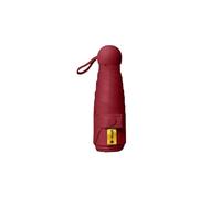 Mini ombrello parasole portatile cinque volte per giornate di sole e pioggia, 04rosso