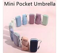 Mini ombrello pieghevole, tascabile, impermeabile, portatile, da viaggio, ombrello parasole, ombrello da donna con protezione UV, ombrello compatto ultraleggero 2 in 1 a 6 pieghe, mini ombrello da via