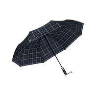 Mini Ombrello Pioggia 8 stecche Nero Quadrati Pieghevole Gommato Antivento 8164