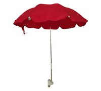 Mini Ombrellone ombrellino parasole per sdraio bimbi sedia da mare spiaggia 65cm con aggancio universale passeggino (ROSSO)