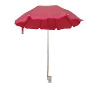 Mini Ombrellone ombrellino parasole per sdraio bimbi sedia da mare spiaggia 65cm con aggancio universale passeggino (ROSA)