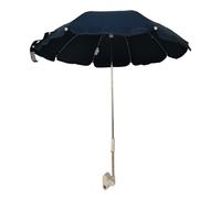 Mini Ombrellone ombrellino parasole per sdraio bimbi sedia da mare spiaggia 65cm con aggancio universale passeggino (BLU)