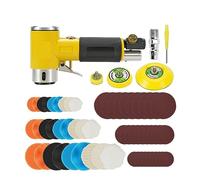 Mini Orbital 2/3 "Air Levigatrice Pneumatica Lucidatrice Smerigliatrice Buffer Lucidatrice Orbitale A Doppia Azione 80PCS Set Carta Vetrata Levigatura e lucidatura