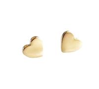 Mini orecchini a bottone a cuore in oro, piccoli orecchini a bottone in cartilagine ipoallergenici da donna