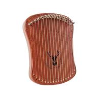 Mini organo a corde con dita for arpa 17 toni lira in faggio stile scheda singola facile da usare piccolo strumento for principianti regali for i bambini per adulti/principianti(Brown-Box Type)