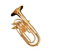 mini ornamenti per strumenti musicali Micro grande mini modello mini piccolo strumento musicale squisita miniatura fai da te decorazione fatta a mano mini corno baritono (Size : 6cm)