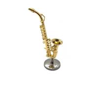 Mini Ornamenti Per Strumenti Musicali Miniatura Di Sassofono Contralto In Rame Mini Modello Di Strumento Musicale Per La Decorazione(8.5cm)