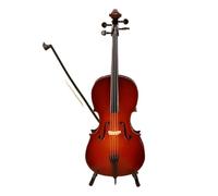 mini ornamenti per strumenti musicali Modello di violoncello in miniatura con supporto e strumento a scatola carino classico (Size : 12cm)