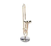 mini ornamenti per strumenti musicali Ottone placcato oro piccola decorazione tromba trombone arpa flauto modello mini piccolo strumento musicale squisita miniatura (Color : 3/4)