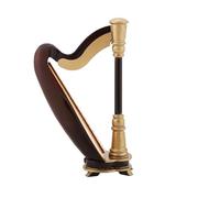 mini ornamenti per strumenti musicali Ottone placcato oro piccola decorazione tromba trombone arpa flauto modello mini piccolo strumento musicale squisita miniatura (Color : 2)