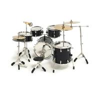 mini ornamenti per strumenti musicali Set di mini modelli di batteria, strumento musicale portatile, design artigianale unico, simpatico modello di tamburo classico in miniatura, ornamento da tavolo (