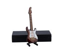 mini ornamenti per strumenti musicali Supporto e scatola per modello di chitarra e violino, decorazione carina, bagaglio a mano, artigianato, modello classico in miniatura, gioielli unici creativi, mi