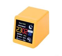Mini orologio con stazione meteo WIFI Networked con album fotografico elettronico e opzioni di imballaggio personalizzate (arancione)