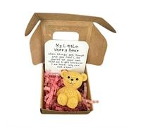 Mini orsacchiotto di peluche in scatola, My Little Worry Bears, mini orsetti tascabili con biglietto ispiratore, morbido orsacchiotto fatto a mano per gli amanti, simpatico regalo per simpatia
