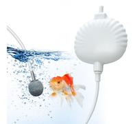 Mini Ossigenatore per Acquario, Piccoli Pompe d'aria Acquario, Piccola Pompetta fino 50 litri, Areatore Ultra-Silenzioso <30 dB, Accessori per Acquario Nano, 0.45L/Min, 1,3W