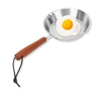Mini Padella 12 Cm/16 Cm, Padella per Olio in Acciaio Inox Padella per Uova Padella per friggere Padella per induzione Pentola Padella Portatile Padella per Campeggio Padella per Cucina (12cm)