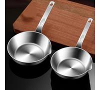 Mini padella con beccuccio, in acciaio inox 316 per cucinare e versare senza sforzo, perfetta per uova e salse (M)