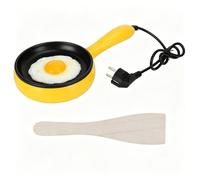 Mini Padella Elettrica Antiaderente Multifunzione 350W | Padella Elettrica Portatile con Coperchio e Manico, Piccola Pentola da Colazione per Studenti e Viaggi