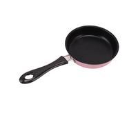Mini Padella, Padella Per Frittata in Acciaio Inossidabile Pentola a Induzione Rotonda Colazione Padella Piccola Per Uova con Manico Lungo 12 Cm Per Fornello da Cucina Cucina da Campeggio(Rosa)
