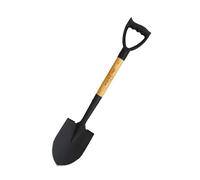 Mini Pala Da Giardino Multiuso Per Giardinieri - Lama In Acciaio Nero Pressato, Manico A Y In Plastica, Asta In Legno, Ideale Per Aree Ristrette, Design Elegante E Facile Usare(Black,Pointed)