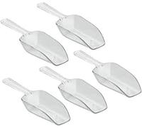 Mini paletta per gelato in plastica trasparente riutilizzabile per matrimoni, caramelle, dessert, buffet, gelato, proteine in polvere, alimenti per animali, utensili da cucina e gadget, 4,5 x 2,5 x