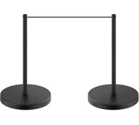 Mini pali controllo folla acciaio inossidabile, candelieri a basso musei | Con cordino elastico e base stabile, set barriere espositive for eventi, mostre, mostre d'arte(2 Pcs)